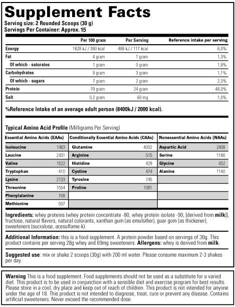 Stacker2 100% Whey - 454 g Banana Milkshake