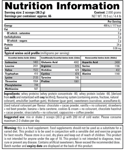 Stacker2 100% Whey - 908 g Banana Milkshake