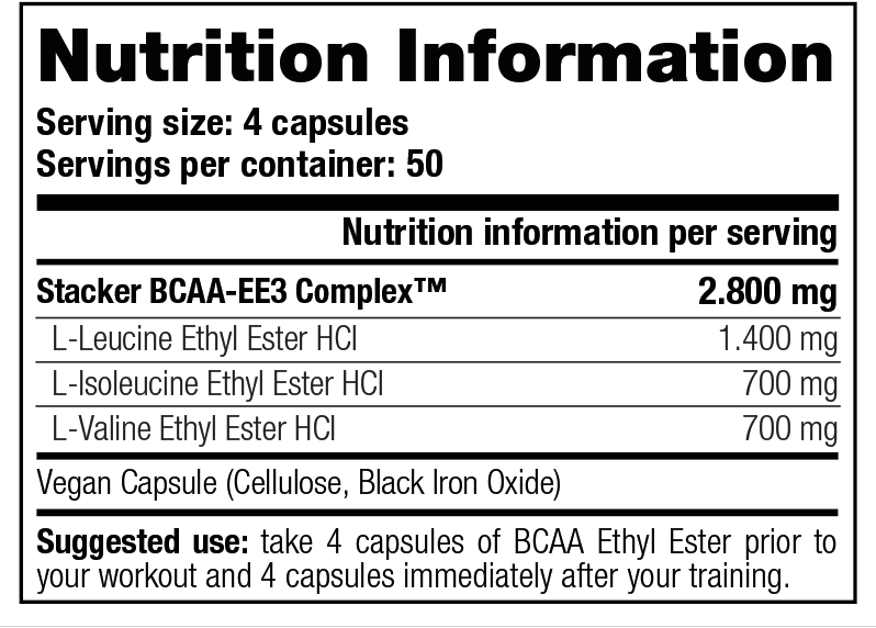 Stacker2 BCAA Ethyl Ester - 198 caps