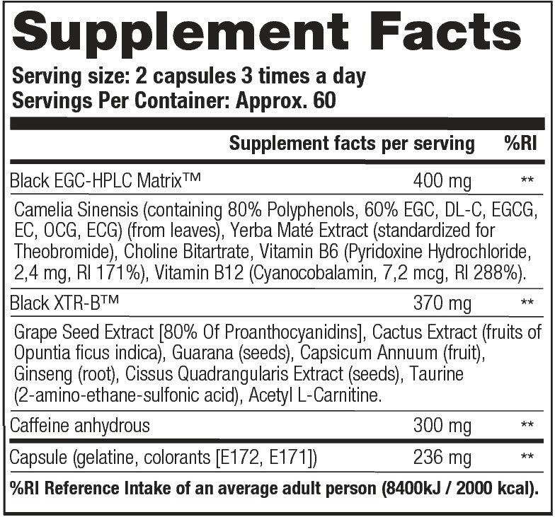 Stacker2 Black Burn - 120 caps