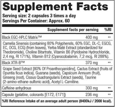 Stacker2 Black Burn - 120 caps
