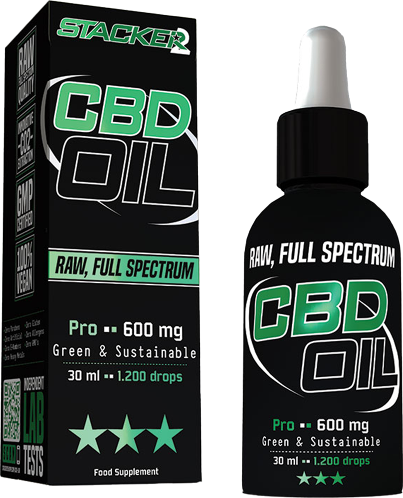 Stacker2 CBD Oil Pro - 600 mg RAW - 30 ml