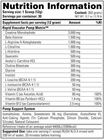 Stacker2 Rush NOX - 360 g Fruit Punch
