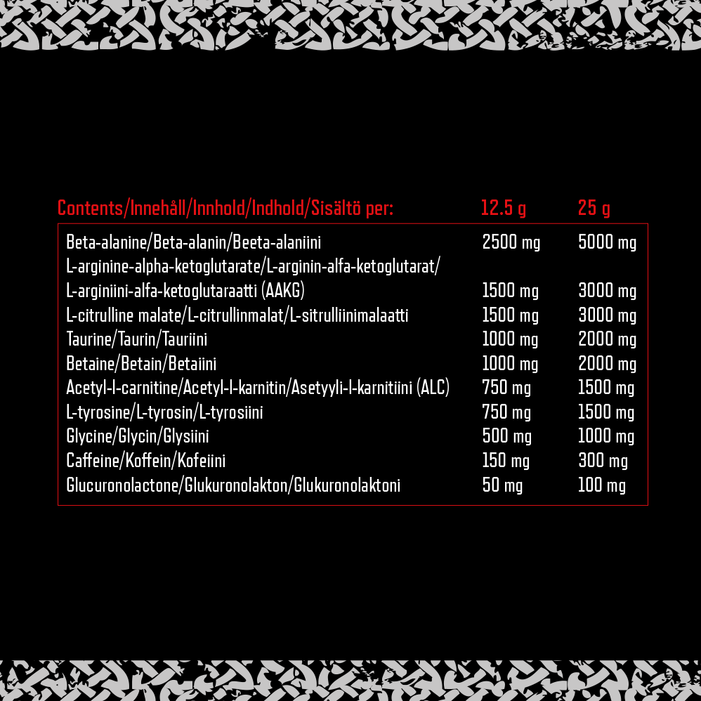 Viking Power Thor's Hammer Pre-workout - 500 g Strawberry Storm