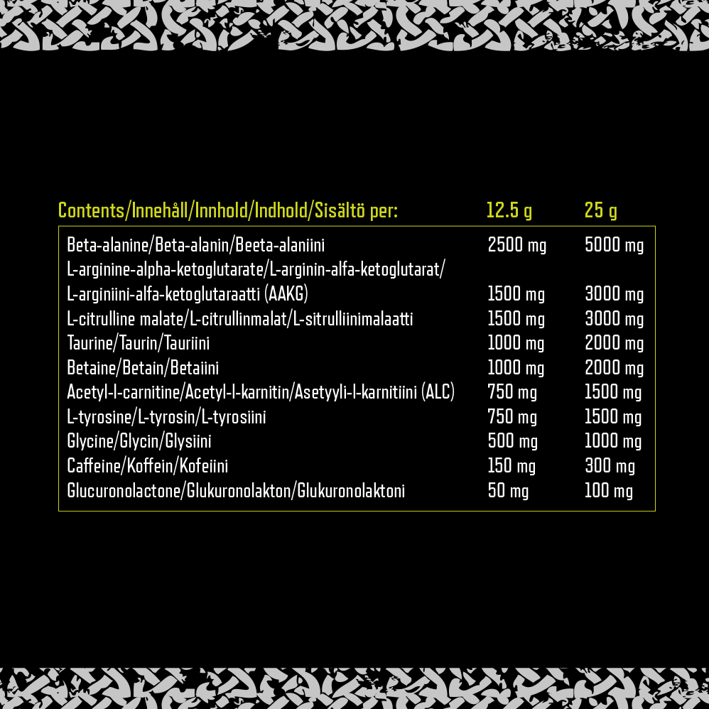 Viking Power Thor's Hammer Pre-workout - 500 g Lemon Rive