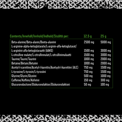 Viking Power Thor's Hammer Pre-workout - 500 g Pear Blaze