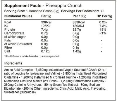 Warrior Amino Blast BCAA - 270 g Pineapple Crush