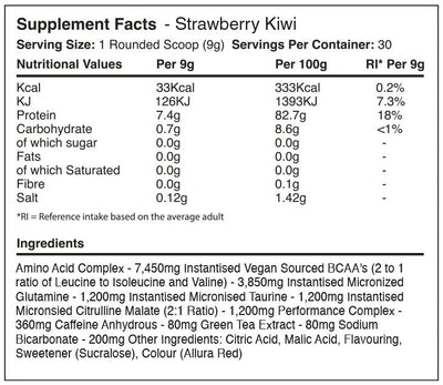 Warrior Amino Blast BCAA - 270 g Strawberry Kiwi