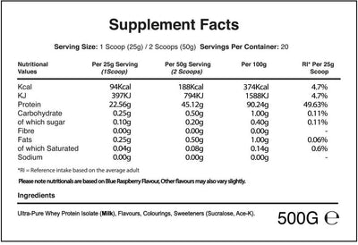 Warrior Whey Isolate Protein - 500 g